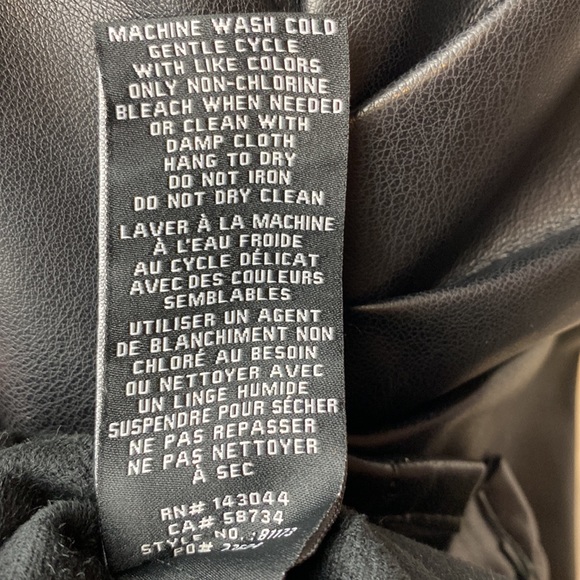 7 for all mankind Faux leather puff sleeve top NWT! Size S, black - Picture 12 of 15